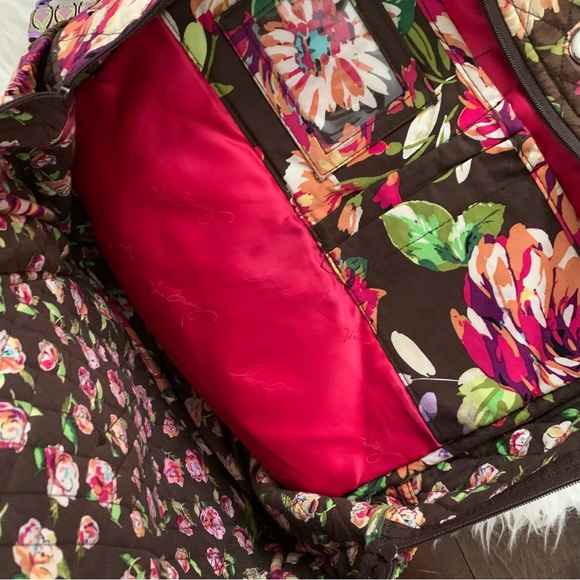 Vera Bradley backpack + bonus zipper coin pouch pre-loved condition English Rose - Picture 5 of 11